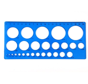 Plastic Washable <strong>Circle</strong> Drawing <strong>Stencils</strong> Scale Sets Graphics Rulers - Product Image 3