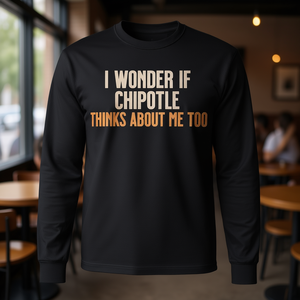 Je me demande si Chipotle pense à moi aussi - T-shirt à manches longues - Product Image 3