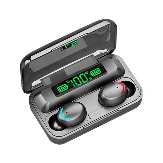 Wholesale F9 TWS Gaming Earbuds LED Power Display Low Latency & Stereo Sound with Touch Sensor for Sports/Running
