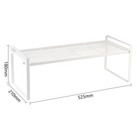 Étagère de rangement pliable en métal pour la cuisine, à double niveau, multifonctionnelle, pour assiettes et bols