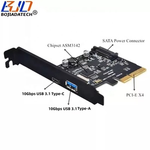 10Gbps USB 3.1 Type-C + Type-A kết nối để PCI-E X4 PCI Express 4X mở rộng điều khiển riser thẻ asm3142 SATA 15pin điện - Product Image 1