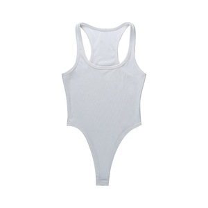 Hot Sell High Quality Women <strong>Vest</strong> Fashion Casual Wear <strong>Bodysuit</strong> Women's Sexy Hanging Neck <strong>White</strong> <strong>Bodysuit</strong> Women <strong>Vest</strong> - Product Image 6