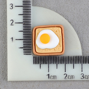 Vente flash : accessoires pour maison de poupée de cuisine, bricolage, œuf au plat, pain, cabochon en résine à dos plat, breloque - Product Image 6