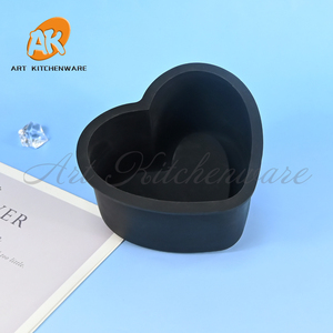 AK nuevo molde de pastel de Mousse de silicona 3D en forma de corazón para boda molde de vela de Chocolate suministros de decoración molde para hornear pasteles panadería