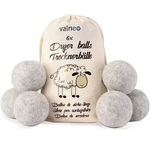 Bestseller 2023 Trending Wasserij Nieuwe Producten Eco Organische Merino Handgemaakt Wolvilt Droger Ballen 6 Pc Zoals Te Zien Op Tv