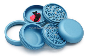 Nouveau moulin à épices et tabac à revêtement peint, à dents spéciales amovibles, avec racloir et brosse, couleurs macaron - Product Image 5