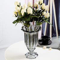 Nouveau design 2026 – Vases cylindriques modernes en verre de 18 cm et 20 cm pour fleurs, hydroponie, mariage – Écologiques et durables – Verre transparent