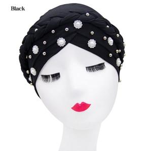 Turbante Musulmán para Quimioterapia, Gorro con Patrón Tejido, Turbante para Hombre, Diadema, Turbantes de Algodón y Spandex con Protección Solar - Product Image 4