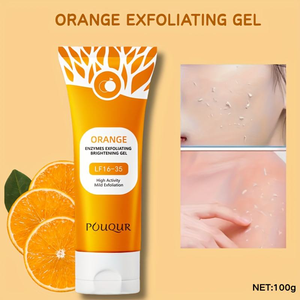 Groothandel 100g Oranje Enzym Gezichtsreiniger Kurkuma Lotion Olie Vitamine C <span class=keywords><strong>Whitening</strong></span> Exfolierende <span class=keywords><strong>Gel</strong></span> Gezichtsreinigingsmodder Scrub Vettig - Product Image 3