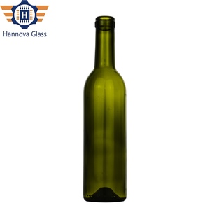 Cung cấp rỗng 375ml màu xanh đậm Vòng màu xanh lá cây thủy tinh màu đỏ chai rượu vang 12.68oz rượu vang chai thủy tinh với nút chai - Product Image 3