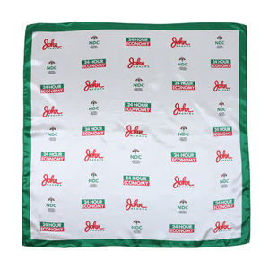 Venta al por mayor 100% poliéster diseño personalizado impresión Digital bufanda cuadrada moda seda satén <span class=keywords><strong>Bandana</strong></span> para Ghana elección - Product Image 1