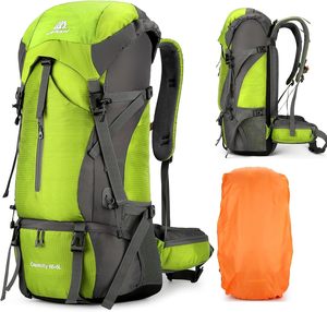 Muestra Gratis, Nueva Mochila Impermeable para Senderismo al Aire Libre con Cubierta para Lluvia, Bolsa Deportiva Grande Reflectante, Mochila Vintage de Poliéster para Camping y Senderismo - Product Image 3