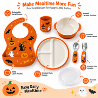 Ensemble d'alimentation pour bébé en silicone personnalisé OEM avec plusieurs motifs et couleurs pour la vente en gros