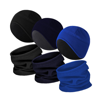 Fleece Scarf And Earmuffs Solid Color Warm Breathable Outdoor Hat For <b>Hiking</b> Skiing Motorcycle Adult Sports <b>Cap</b> - Product Image 1