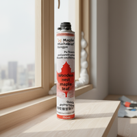 Colle mousse polyuréthane monocomposant MU CHAO FENG YE A51 750ml pour la construction, les portes, les fenêtres et la menuiserie architecturale
