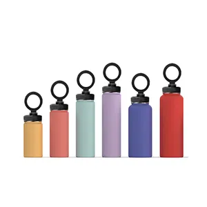 Stainless Steel Insulated Water Bottle With Magnetic Lid Phone Holder