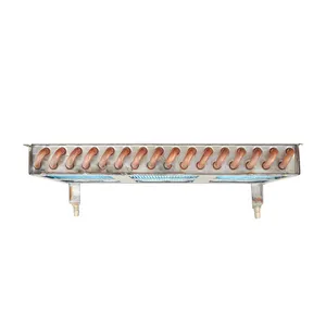 Copper tube radiator hydrophilic foil finned evaporator for chiller