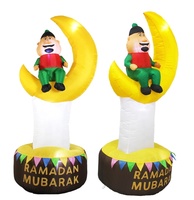 Nouvel Arrivage EID Homme Assis sur la Lune Décorations Ramadan Mubarak Kareem Party Supplies Décorations gonflables pour le Ramadan