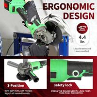 Meuleuse d'angle sans fil 20V sans balais 8100 tr/min, qualité industrielle et bricolage, outil alimenté par batterie, avec meule abrasive