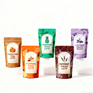 Sac refermable biodégradable personnalisé, sachet pour poudre, café, bonbons, emballage alimentaire de qualité alimentaire, résistant aux odeurs - Product Image 4