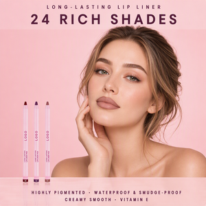 <span class=keywords><strong>Crayon</strong></span> à lèvres mat végétalien en gros, 24 teintes, haute pigmentation, enrichi en vitamine E, définition crémeuse des lèvres, cosmétique en vrac sous marque privée - Product Image 1