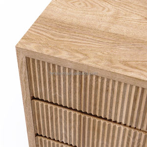 FERLY Ensemble de meubles modernes pour chambre à coucher Grande commode de luxe en bois massif de chêne avec <span class=keywords><strong>plusieurs</strong></span> tiroirs - Product Image 3