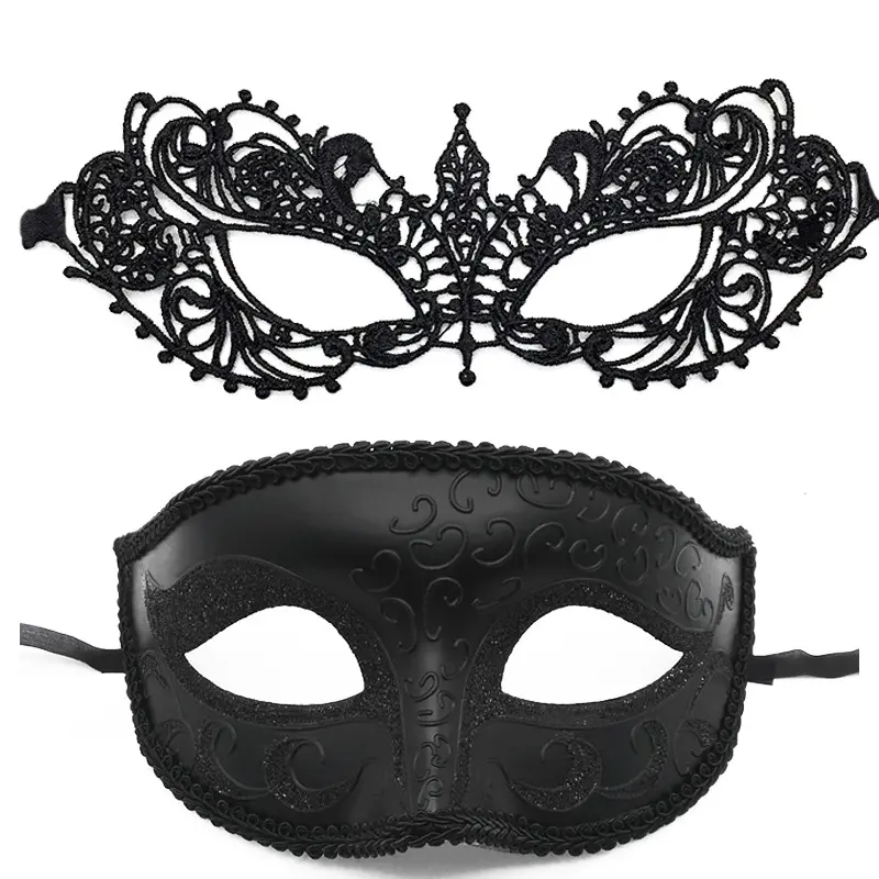Masque de fête masque en dentelle ensemble d'explosion combinaison fête fête personnalité européenne couvre-chef masque pour les yeux