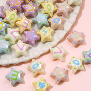 Nuevo acrílico Hotsale DIY accesorios para el cabello con agujero goteo aceite Color sólido teléfono caso pegatinas transparente melocotón corazón - Product Image 2