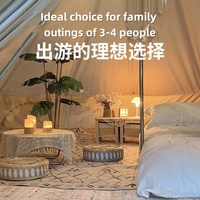 Tentes Oxford quatre saisons pour l'extérieur avec poêle à bois, tente yourte pour le camping, une chambre, pour 4-5 personnes, glamping de luxe