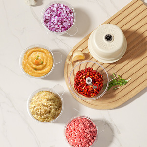 Electric <b>Garlic</b> Mincer Plastic Automatic Kitchen Food Grinder For <b>Garlic</b> Chili Meat - Product Image 3