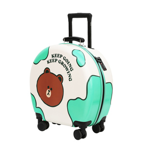Petit mignon dessin animé moderne enfants bagages Portable Spinner roues Hardshell valise à roulettes bagage à main accessoire de voyage - Product Image 2