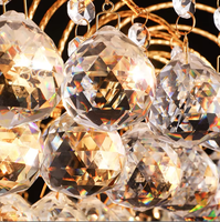 Décoration d'intérieur, lustre circulaire de luxe en cristal pour salle à manger, chambre à coucher, protection des yeux, lustre en cristal K9