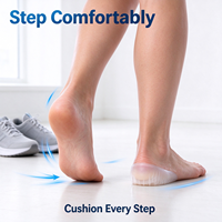 Coussinets de talon en gel de silicone souple, absorbant les chocs, inserts de chaussures pour la marche, la course, le sport et l'usage quotidien