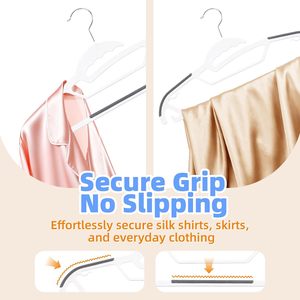 30 Pack <b>Plastic</b> Clothes Hangers Non-Slip Slim Hangers Heavy Duty Space Saving Hangers - Product Image 3