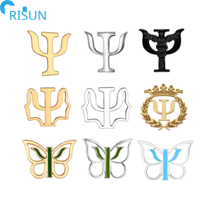 Épingles à revers personnalisées en émail 3D, <span class=keywords><strong>psychologue</strong></span>, psychologie, PSY, Phych, Psi, symbole, badges, broches, épinglette en émail personnalisée - Product Image 1