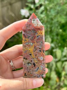 Tour carrée en jaspe océanique naturel, pointe de cristal polie pour la guérison, obélisque en quartz de haute qualité pour la décoration intérieure et la méditation Reiki - Product Image 4