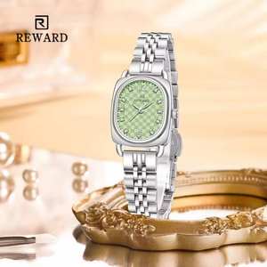 Reloj de Pulsera para Mujer Reward 212060L, Cuadrado, Elegante, de Acero, Resistente al Agua, con Diamantes, de Cuarzo, de Lujo - Product Image 1