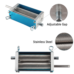 <span class=keywords><strong>Amazon</strong></span> Offre Spéciale En Acier inoxydable 2 rouleaux Malt Mill À Peine Grain Broyeur Broyeur Pour Homebrew - Product Image 3