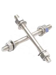 कार्बन स्टील स्टड बोल्ट डबल एंड स्टड बोल्ट जस्ता प्लेटेड थ्रेड रॉड फास्टनरों निर्माता - Product Image 3