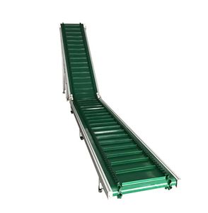 Sabuk konveyor makanan garis perakitan harga pabrik sabuk Pu baja tahan karat kelas makanan putih konveyor mendaki - Product Image 1