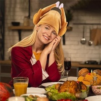 Sombrero de pierna de pollo, sombreros de pavo, sombrero de Carnaval para adultos, fiesta divertida, gorra festiva, Carnaval, Navidad, Acción de Gracias, decoración de fiesta de plástico