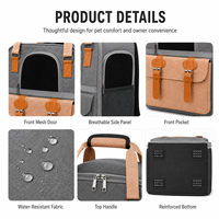 Sac à dos pliable et imperméable pour animaux de compagnie, sac de voyage respirant pour chat et chien, sac à dos de transport pour petits chiens, vente en gros