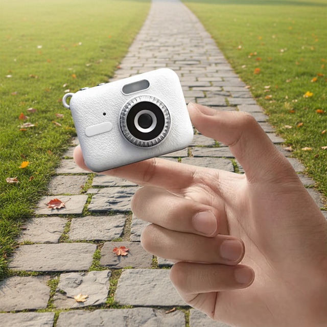 2026 2.0" Cute Cartoon Donut Kids Mini Photo Camera HD 720P Instax One Click & Low Light Selfie Toy Gift Mini Camera SQ11