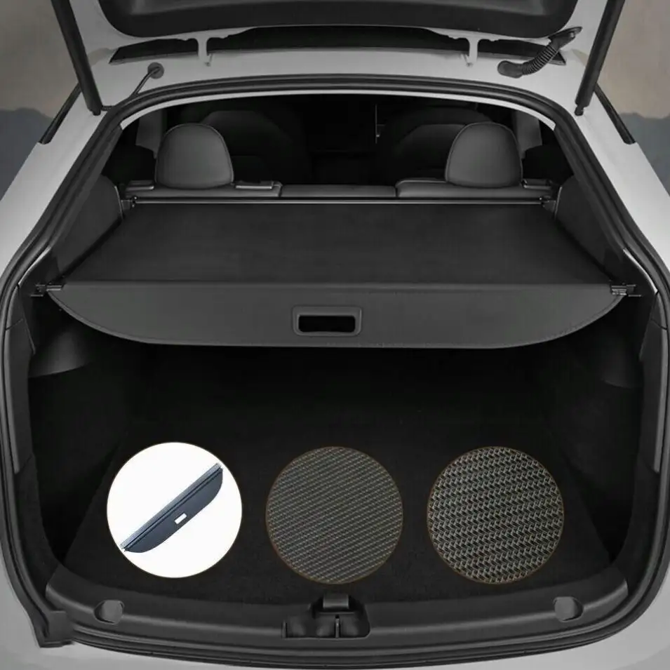 Retractable Trunk Cargo Cover Luggage Shade Shield for Tesla Model Y 2020-2023