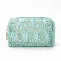 7 pièces sacs de voyage polyvalents accessoires de voyage dentelle maille sacs à cosmétiques pochette de maquillage d'été fermeture éclair dentelle sac cosmétique