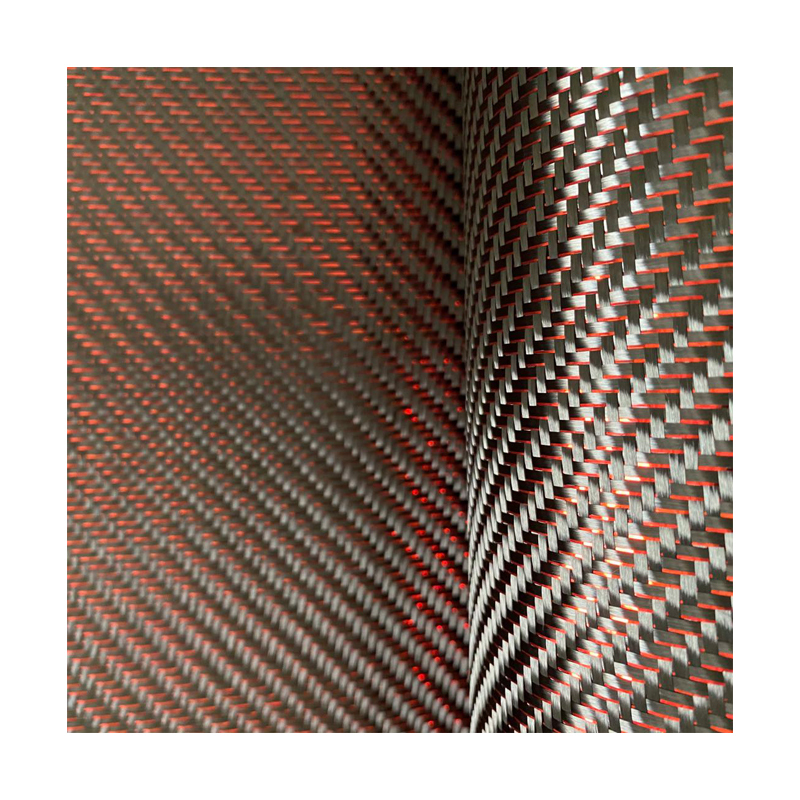 Widely used real carbon fiber fabric  metal wire plain carbon fibre fabric