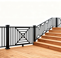Style moderne, vente en gros, forme carrée, clôture intérieure, garde-corps d'escalier en fer forgé, clôture de balcon pour villa, grenier, intérieur