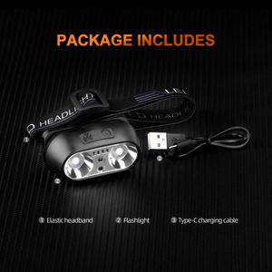Linterna Frontal WOSEN con Sensor de Botón, Interruptor Doble, LED 3030 de Alto Brillo, Recargable por USB, Mini, Portátil, de Larga Duración y Regulable - Product Image 6