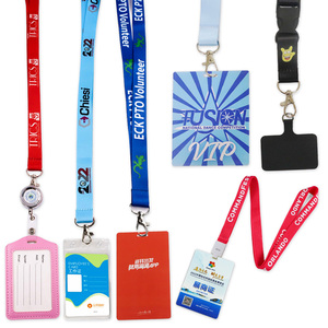 Günstige benutzer definierte Werbe gewebte gedruckte Logo Kunststoff Ausstellung <span class=keywords><strong>Vip</strong></span> <span class=keywords><strong>Card</strong></span> Lan yards mit Logo - Product Image 2