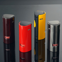 Briquet de table créatif pour cigares, briquet à quatre jets de flamme, briquet à flamme jet coupe-vent au butane pour fumer des cigarettes